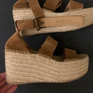 Soludos 6 Chestnut Suede Espadrilles